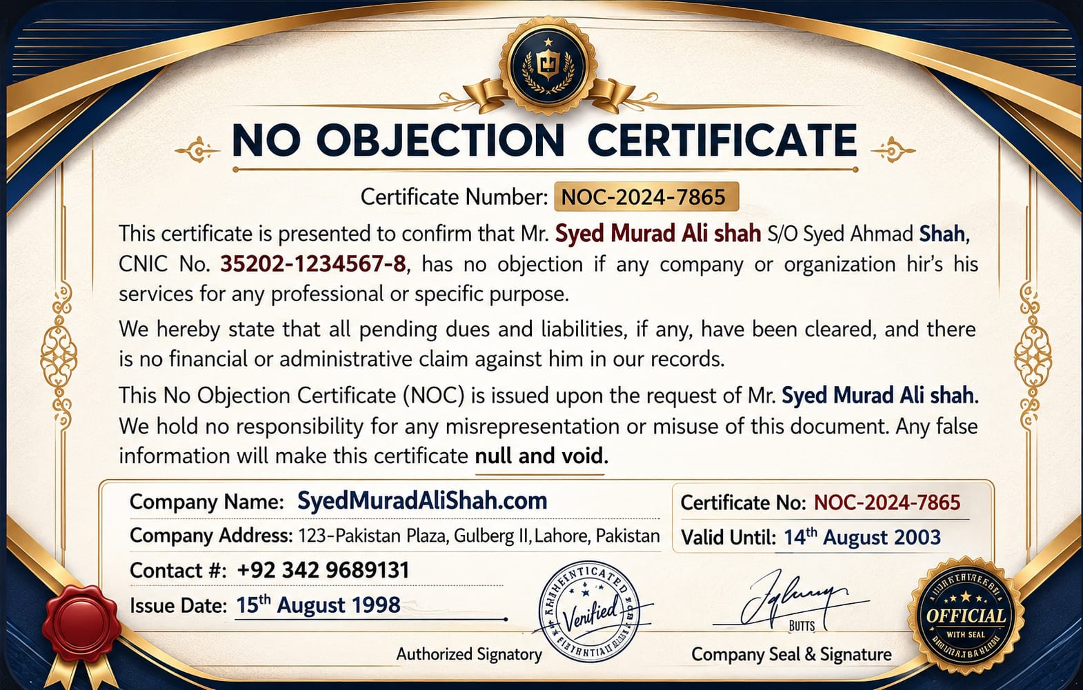 Certificate